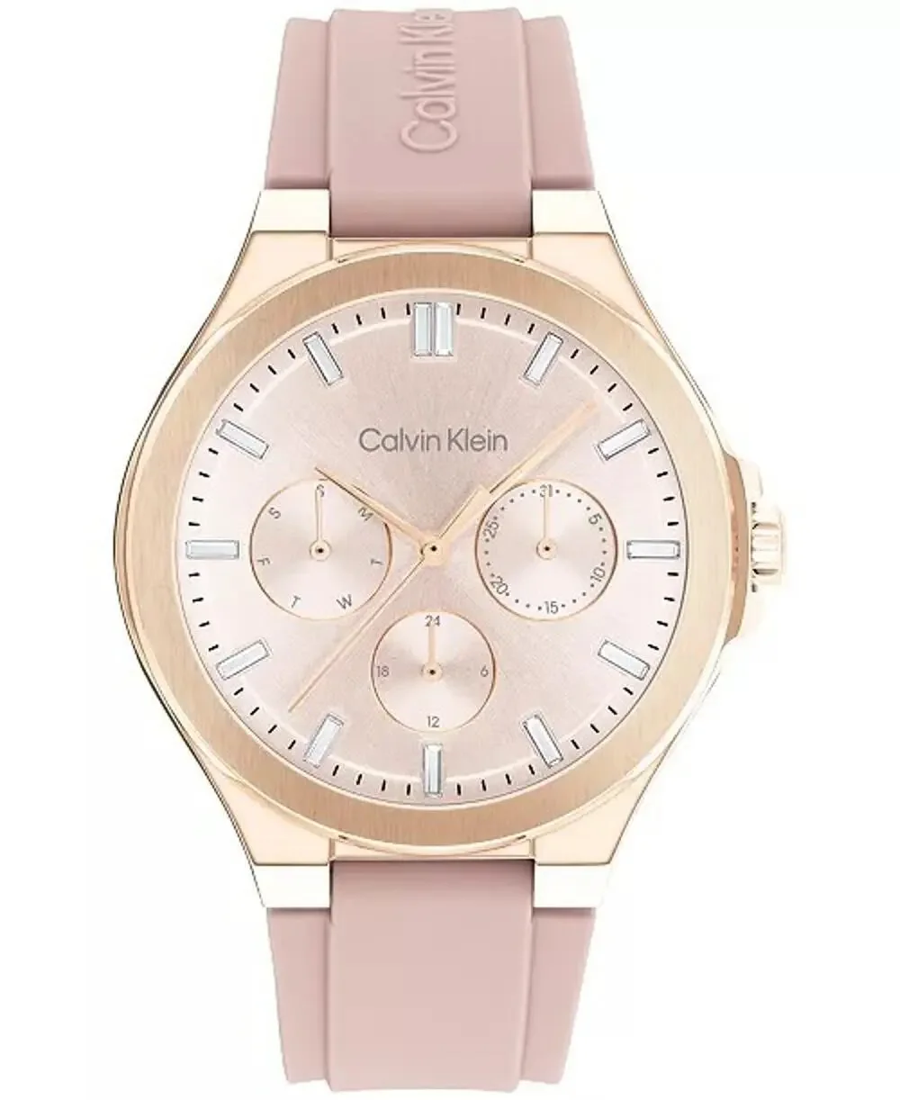Calvin Klein Women’s Vibrancy Blush 38mm Quartz Watch Pink Strap Rose w/ Box
